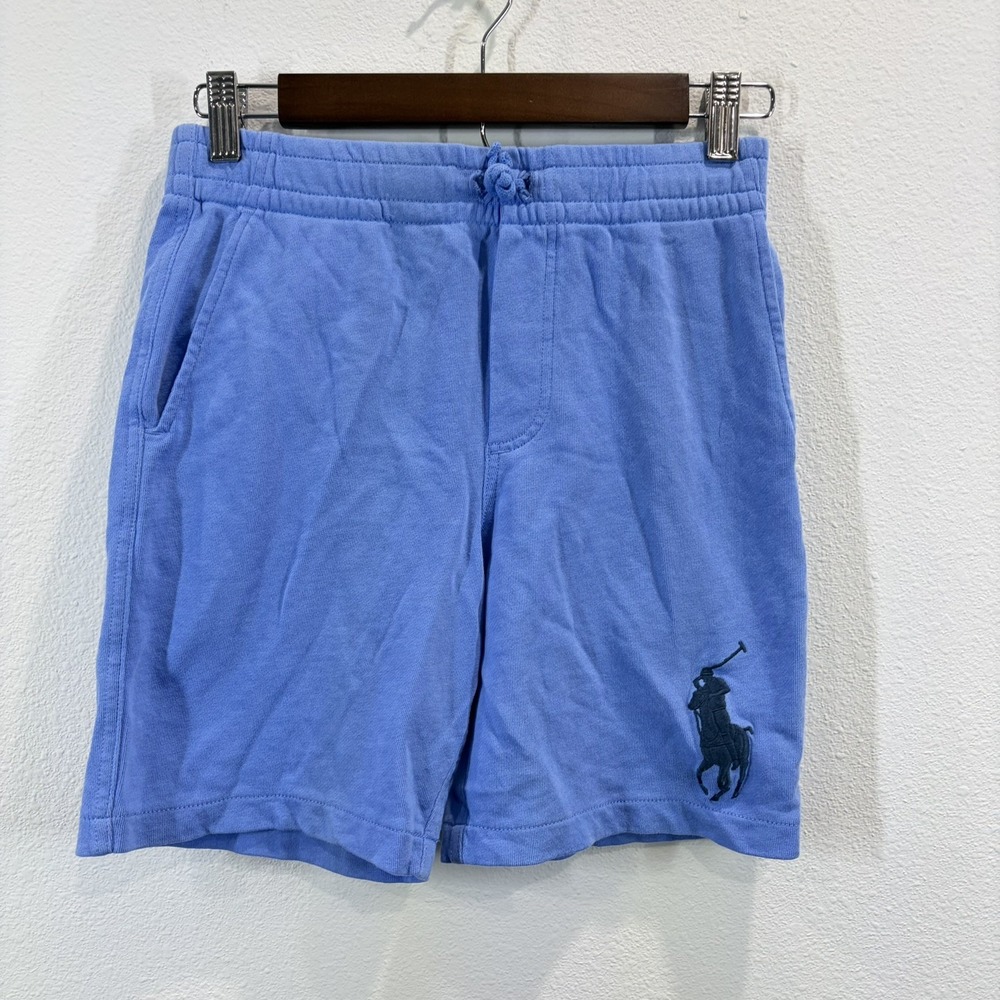 Polo Ralph Lauren Boy's Blue Big Pony Fleece Shorts Medium (10-12)